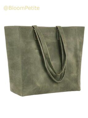 Crazy Horse Leather Tote Top Handle Shoulder Bag for Women